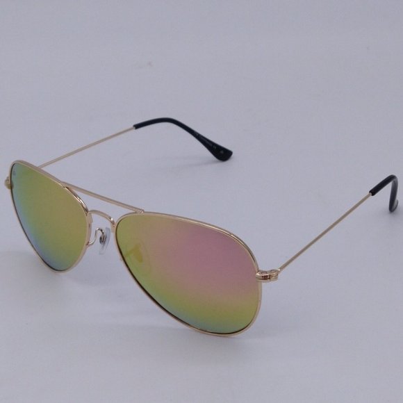 Prive Revaux Mens The Commando Aviator Sunglasses Gold Pink One Size New - Picture 2 of 10